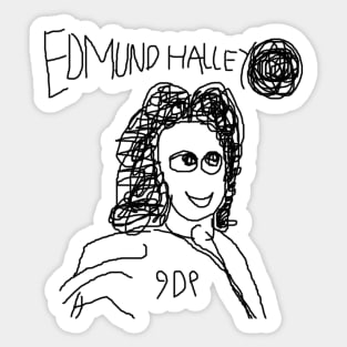 Edmund Halley by 9DP Sticker